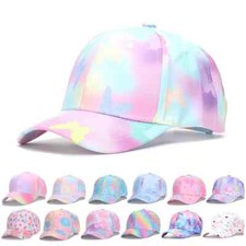 Summer Kids Baseball Cap Fashion Tie-dye Print Snapback Hat For Children