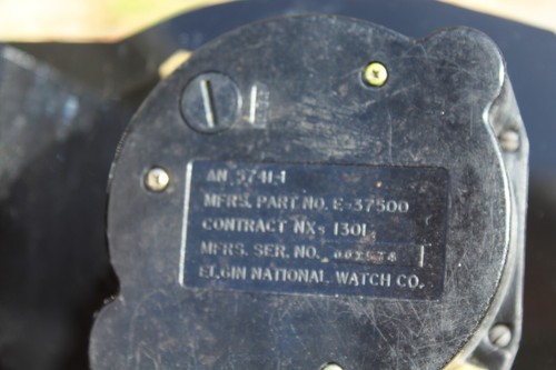 ELGIN / HAMILTON Elapsed Time WWII E- 37500 24HR U.S. Navy 8 Day Flight Clock - Picture 7 of 11