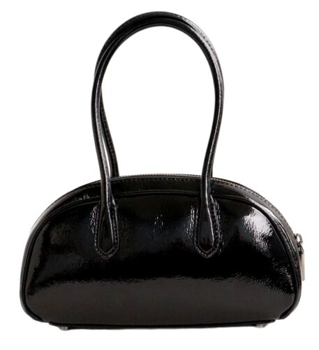 Michael Kors Bag Handbag Lulu Sm Handle Satchel Patent Leather Black New - Picture 9 of 13