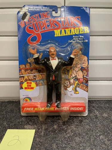 WWF LJN WRESTLING SUPERSTARS Mean Gene Okerlund  W...