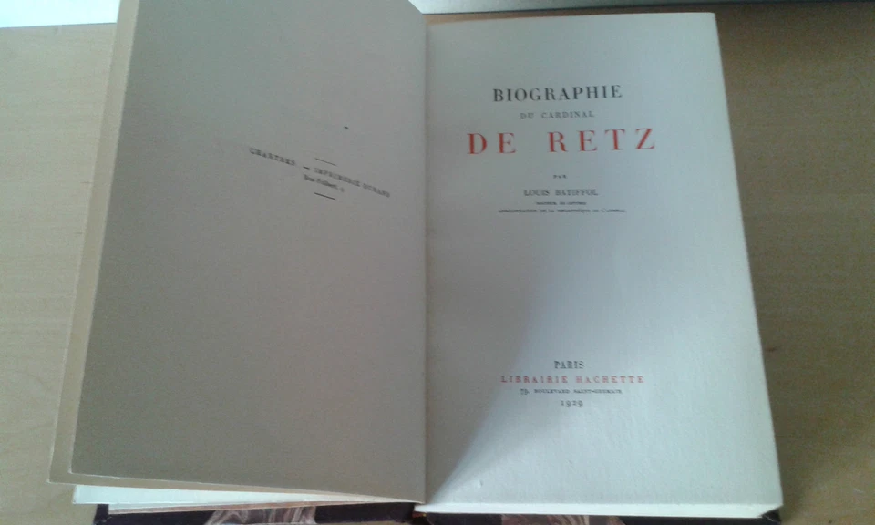 Usado - Libro LE CARDINAL DE RETZ - Louis Batiffol - 1929 - Texto en francés - - Imagen 4 de 4