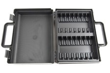 Vintage Black Plastic Clik 16 Cassette Tape Storage Case Box Carry Duracell Logo