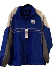 NWT NY Giants NFL Team Reebok Apparel Mens Light Jacket Windbreaker SZ Size Lg