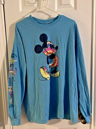 Disney Parks Tie-Dye Mickey Langarmshirt royalblau Walt Disney World Ärmel - Bild 1 von 5