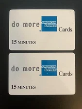 Lot of 2 Vintage American Express AMEX 15 Min Phone Cards