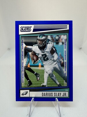 2022 Panini Score Darius Slay Blue Showcase 063/100 No. 247 Eagles