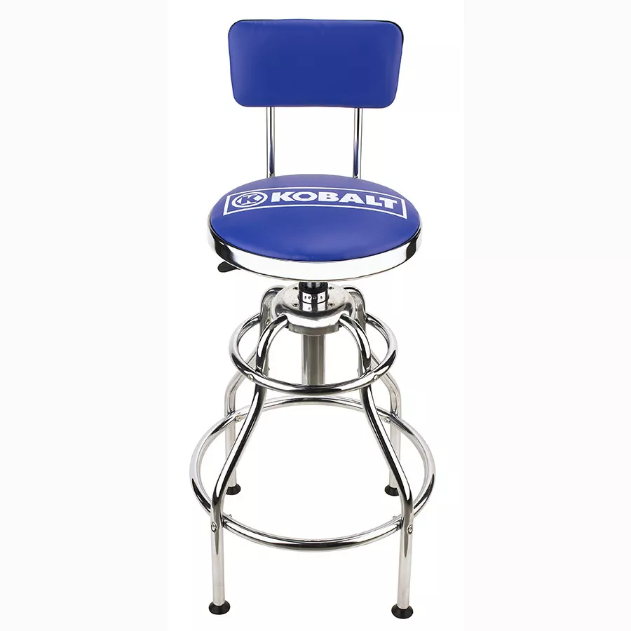 NEW Kobalt Adjustable Hydraulic Stool Mechanic Seat Chair Work Shop Garage Bench