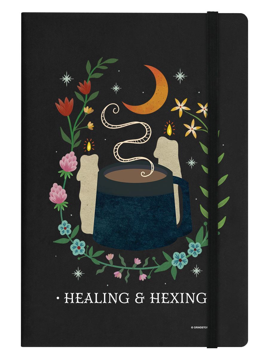 Notebook Healing & Hexing A5 Hard Cover Black 14x21cm