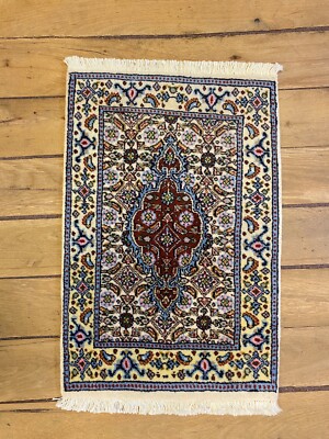  Handgeknüpfter Orientteppich Moud   Auto Fußmatten ( 60 X 40 CM)   Neu Top