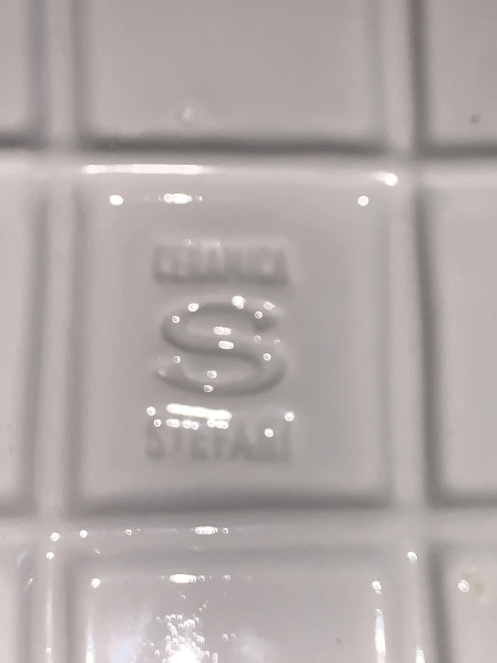 Crate & Barrel Set Of 2 Ceramic Snowflake Trivet Made in Italy Ceramica Stefani - Image 4 of 4