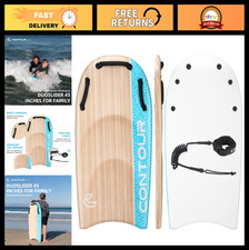 45'' Body Board for Two - Dual Rider Surfing Board with Handles for Adults Kid