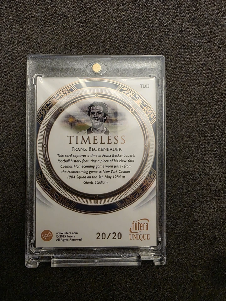 Futera Unique Timeless Franz Beckenbauer Game Worn Jersey 1984! 20/20! - Bild 2 von 2