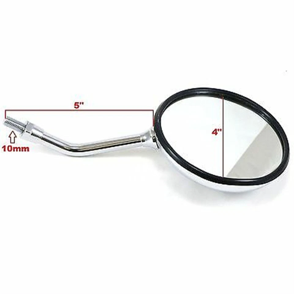 2 Espejos FastMoto Estilo LTD Cromo 10mm Vástago Para Suzuki Honda Kawasaki 20-37300 Foto 3 de 4