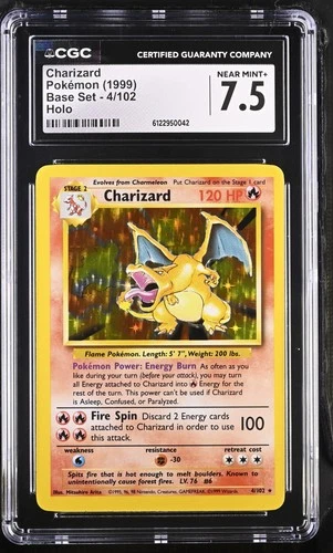 CGC 7.5 Charizard 1999 Base Set 4/102 Holo Pokemon Card