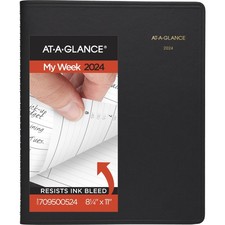 AT-A-GLANCE 2024 Appointment Book Planner, Weekly (Jan 2024-Jan 2025), 8-1/4"...