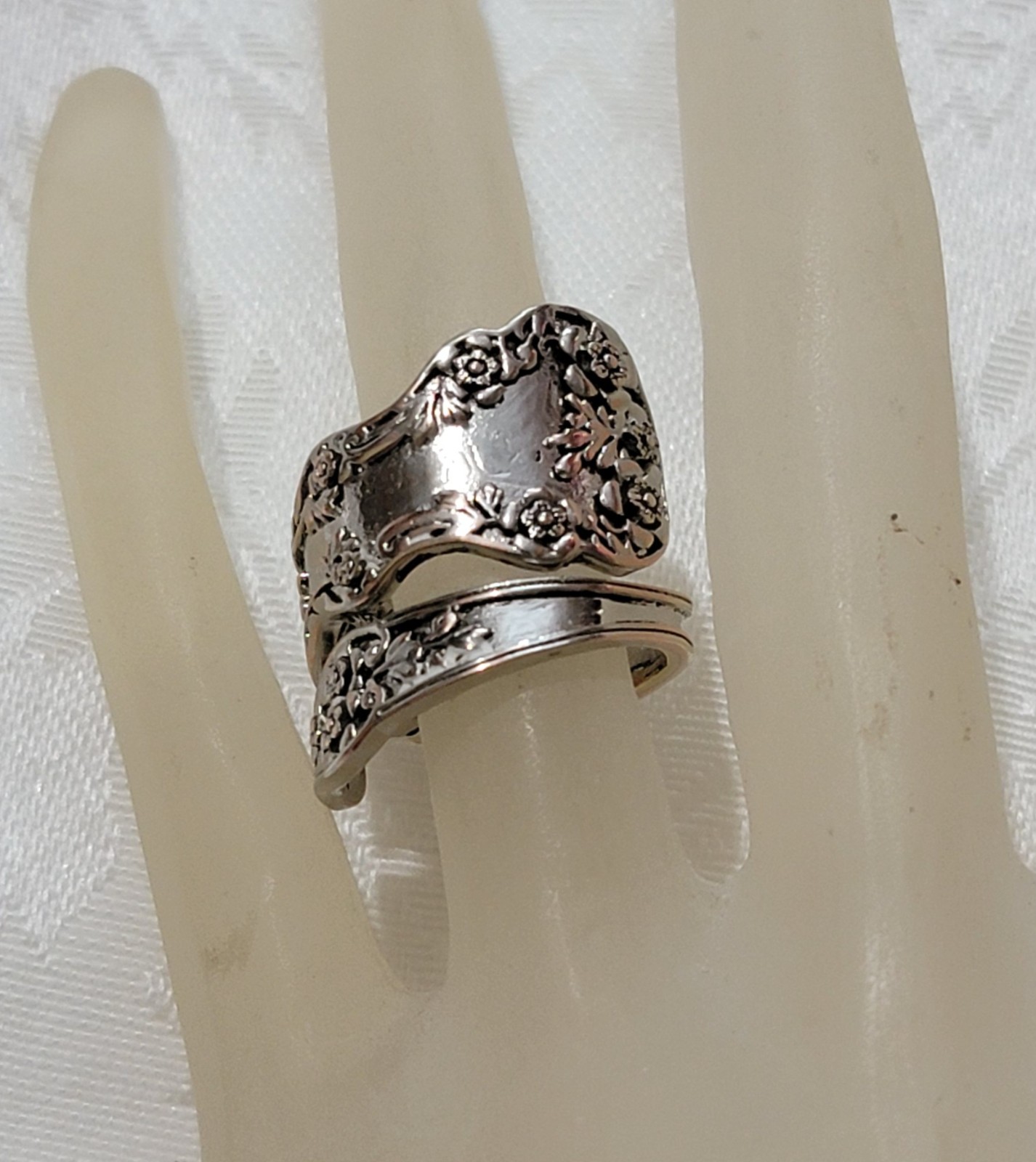 SOLID 925 SILVER WRAP DESIGN MARRY ME  RING FLORA… - image 1