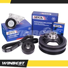 Harmonic Balancer & Belt Component Kit for Escalade Express Envoy Sierra Yukon