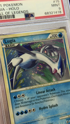 2011 Pokemon Call of Legends #15 Lugia Holo DOUBLE SWIRL PSA 9 MINT