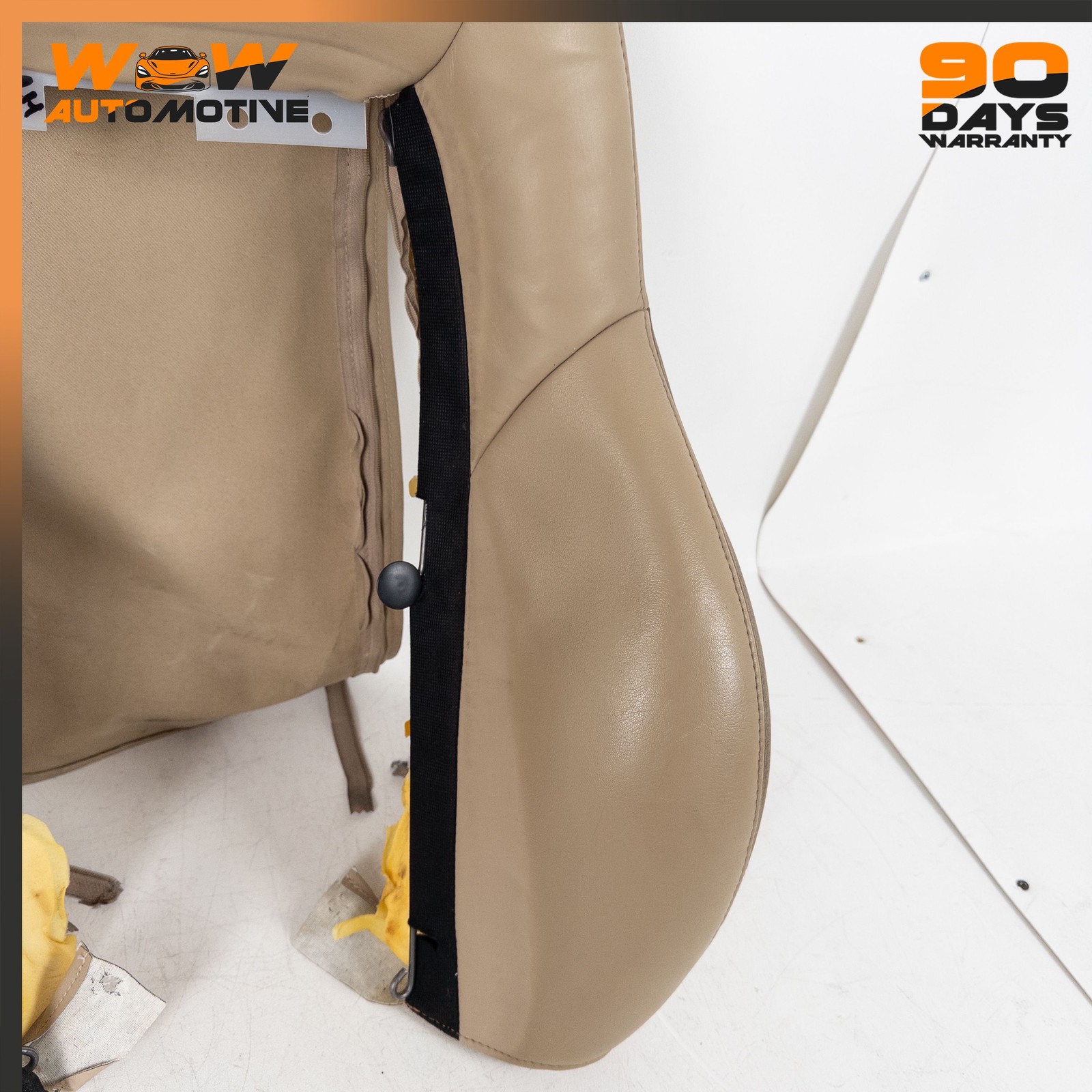 07-10 CHEVROLET CORVETTE C6 FRONT RIGHT TOP UPPER SEAT CUSHION LEATHER BEIGE OEM