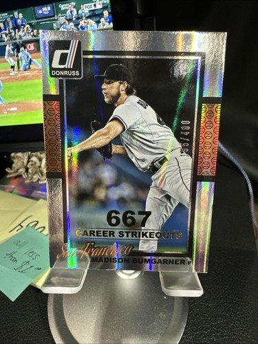 Madison Bumgarner Press Proof 2014 Donruss card 332 San Francisco Giants 195/400 - Picture 2 of 8