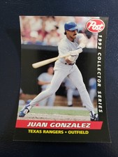 Juan Gonzalez Texas Rangers 1993 Post Collector Series Blank Back Error