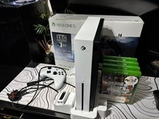 Xbox One S 1TB White Console Bundle + 4 Games GTA V RDR2 Tekken 7 Boxed