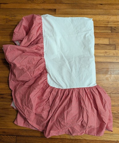 Ralph Lauren Twin Bed Skirt Dust Ruffle Red Gingham Check Plaid Home Decor Room
