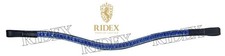 New Blue Color 3 Row Crystal Stone Browband Leather Bridle For Horse All Sizes.
