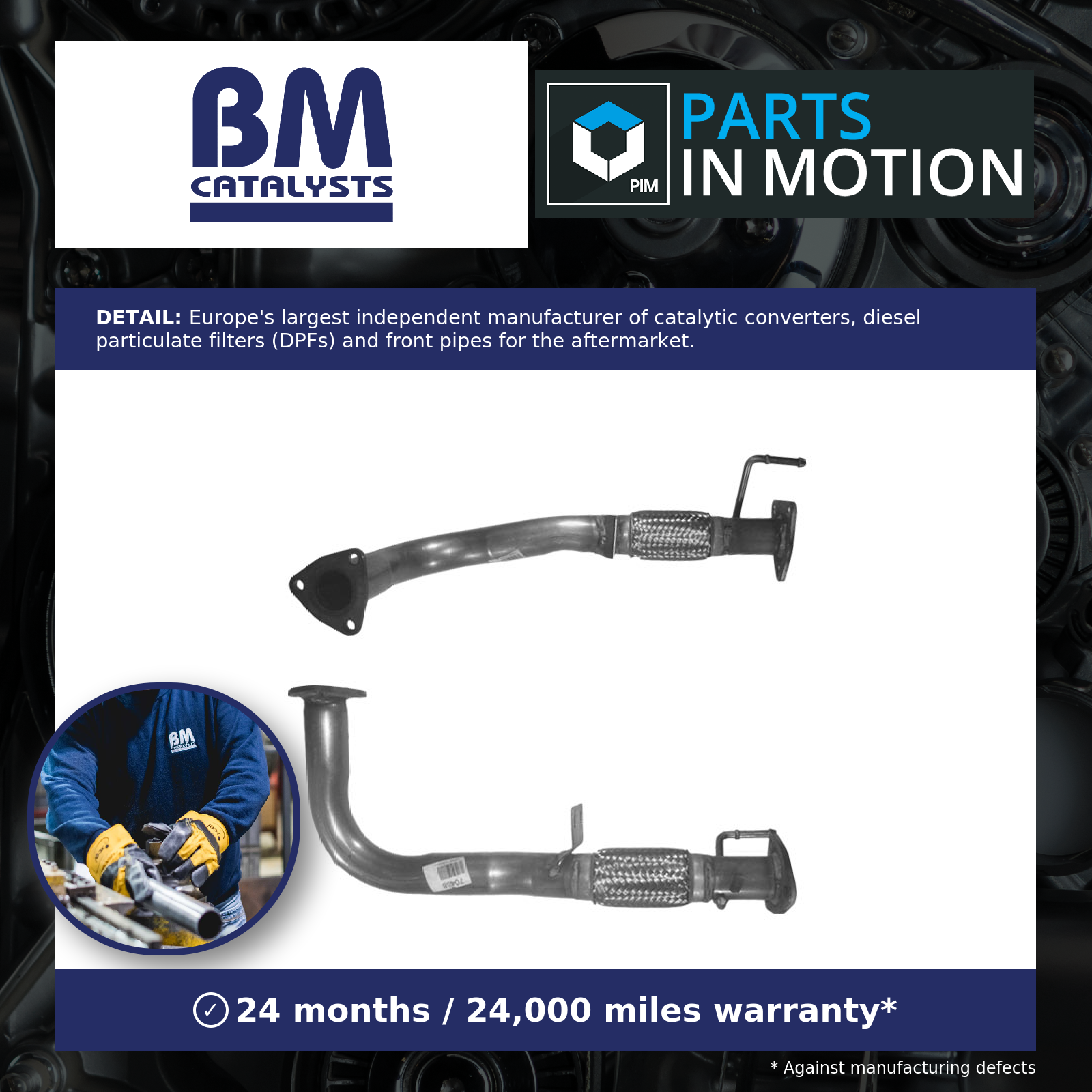 Exhaust Front / Down Pipe BM70468 BM Catalysts 18210S1AE11 4189871 Quality New - Image 2