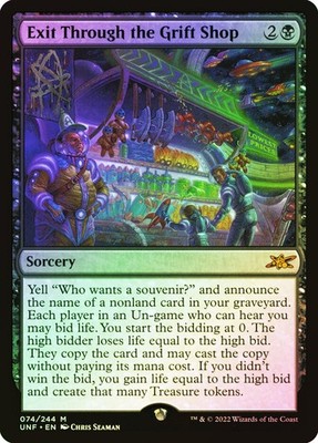 MTG FOIL Exit Through the Grift Shop  - Unfinity #074