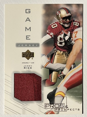 #ad Jerry Rice 2001 Upper Deck Pros and Prospects Game Jersey San Francisco 49ers $29.99