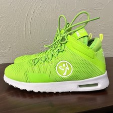 Zumba Air Funk High Top Sneakers Shoes Neon Green Exercise Womens Size 8.5
