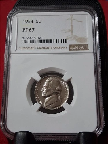 Photo of a 1953-P Jefferson Nickel Proof from an eBay listing that sold on Jul 22, 2026