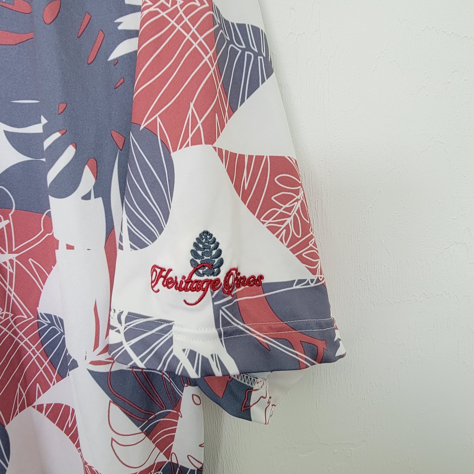 Puma Golf Multi Color Geo Golf Polo Short Sleeve Shirt Heritage Pines Mens XL thumbnail 17