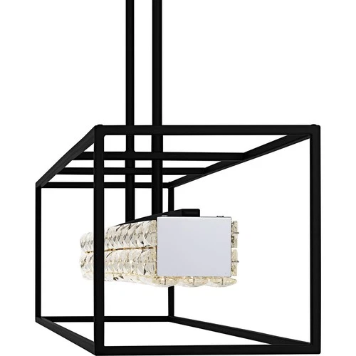 Matte Black LED Linear Chandelier from the Dazzle Collection - Picture 5 of 7