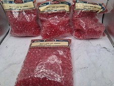 Darice Craft 8mm Faceted 4 Bags Xmas Red Plastic Beads 1000 Pcs Per Bag T- 12
