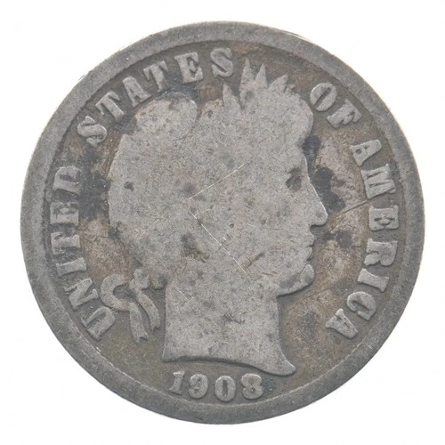 1908-D Barber Dime Estate Coin Collection *278
