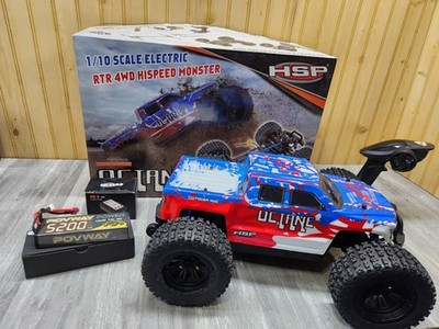 New RTR HSP Brushed Octane 1/10 Monter Truck With Battery And Charger 