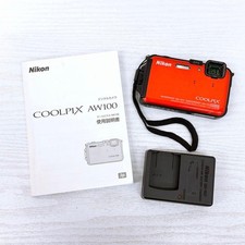 Nikon COOLPIX AW100 Compact Digital Camera Tested Working Seller Japan