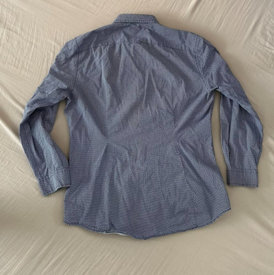 Vince Geometric Pattern Button Down Long Sleeve S… - image 2