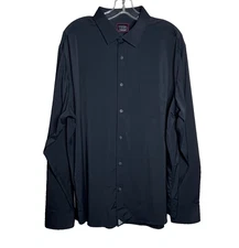UNTUCKit Gironde Performance Shirt Mens XXL Black Stretch Button Up Nylon Pocket