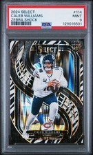 2024 Panini Select Premier Level Caleb Williams #114 Zebra Shock Prizm RC PSA 9