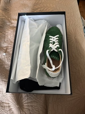 Office of Angela Scott Elliot Sneaker in Green Suede | 42