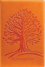 Stammbuch   MADRID Format 14,0 x 21,0 cm, Lederstruktur,orange, RINGMECHANIK