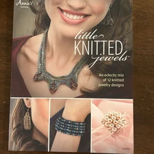 Annie's Attic Little Knitted Jewels Knitting Jewelry Pattern Booklet Necklace