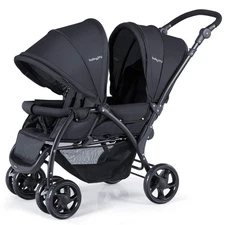   Double Stroller, Foldable Lightweight Twin Stroller with Tandem Seating