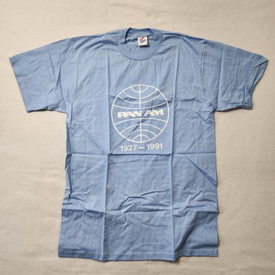 Vintage 90s Pan Am Airways T Shirt Mens Large Deadstock