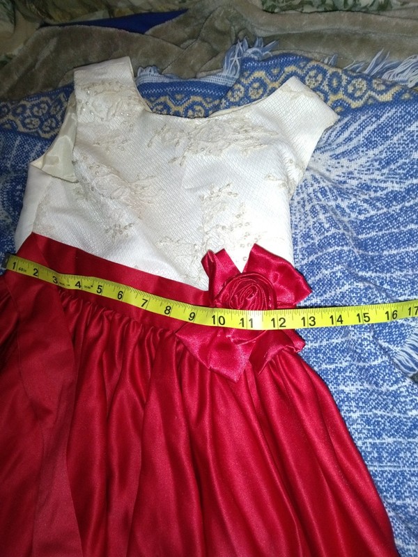 Beautiful Red And White Dress For Young Girls Sleeveless Style