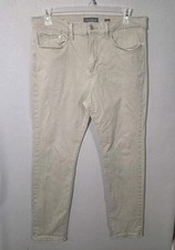 Lucky Brand 121 Slim Straight Jeans Mens 36x30 Tag 36x32 Beige Stretch Denim