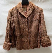Vintage Dupler  s Fine Furs Genuine Fur Coat Brown Repair Project As Is